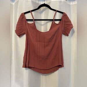 Chic Mauve Cold Shoulder Blouse